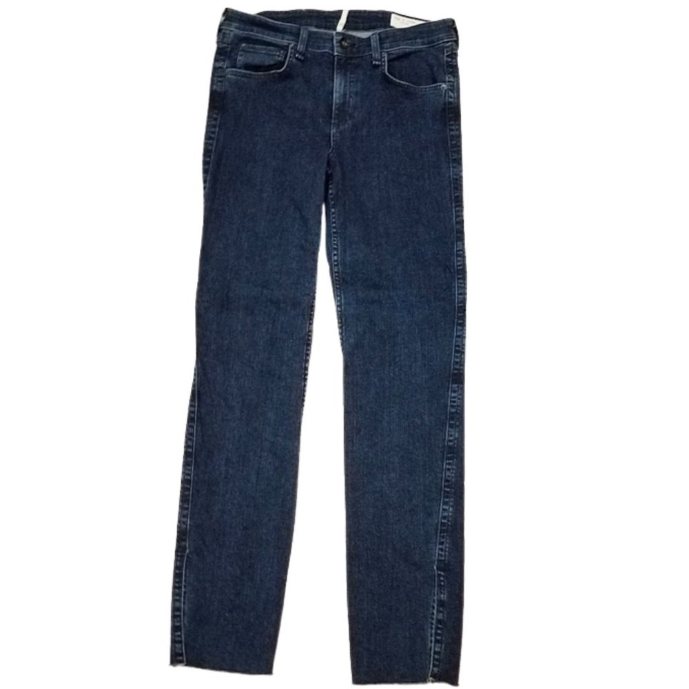 RAG & BONE Cate Mid-Rise Flare Blue Denim Jeans Women's 31